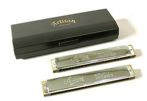 送料込み♪　Artisan 　複音　トレモロ　ハーモニカ　C Am　2本セット　曲集付