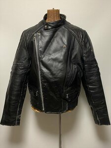 ★USED/VINTAGE/LEATHER JACKET/MOTOR CYCLE/RIDERS/OLEG CASSINI/レザージャケット/ライダース/オレグカッシーニ/立ち襟/ビンテージ★