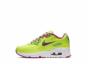 Nike PS Air Max 90 Leather "Volt/Fire Pink" 17cm CW5797-700