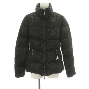 モンクレール MONCLER SERITTE セリッテ ジャガードダウンジャケット アウター 総裏地 ジップアップ 1 ブラック /MI ■OS ■SH レディース