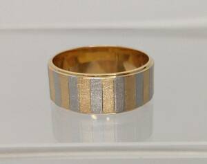 【研磨済】K18　Pt900　16号　7.5g　ゴールド　プラチナ　18金　コンビ　リング　指輪　品物のみ