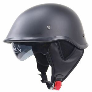 ヘルメット ハーフヘルメット 半帽ヘルメット ビンテージヘルメット メンズ レディース 耐衝撃性 通気性 日焼け止め Mサイズ：57-58cm
