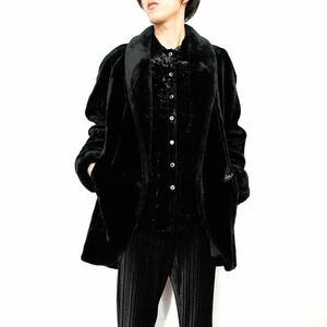 USA VINTAGE DOONY BROOK ECO FUR DESIGN COAT/アメリカ古着エコファーデザインコート