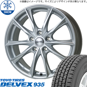 新品 NV100 キャリー 145R12 6PR TOYO DELVEX 935 エクシーダー E06 12インチ 3.5J +42 4/100 スタッドレス タイヤ ホイール セット 4本