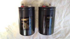 KEMET コンデンサ（キャパシター） 36000μF, ,100V dc, ALS70A363MF100　2個セット（中古品）パワーアンプ用途にも