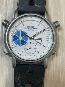 セイコー SEIKO ヨットタイマー 7A28-7090 SS 尾錠 腕時計 メンズ クォーツ 不動 