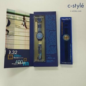 O134a [セット] Swatch スウォッチ 腕時計 ブルー系 THE FIFTH ELEMENT GK260 GOLD MEDAL マイケルジョンソン | ファッション小物 N