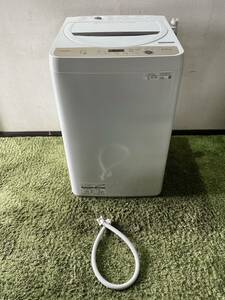 ＠SHARP/シャープ/全自動電気洗濯機/6kg/CLEAN&COMPACT/クリーン/コンパクト/おしゃれ着洗い/2022年製/ES-GE6F-T/0411a
