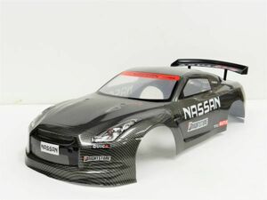 ニッサン R35 GTR タイプ カーボンブラック 1/10 ドリフトラジコンカー用 スペアボディー