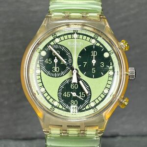 SWATCH スウォッチ CHRONO クロノ Virtual Green バーチャルグリーン AG1996 SCK410 腕時計 アナログ クオーツ グリーン 新品電池交換済み