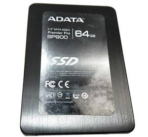 【中古パーツ】2.5 SATA SSD 1台　正常 ADATA SP900 64GB ■SSD20435