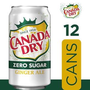 Canada Dry Zero Sugar Ginger Ale Soda, 12 fl oz cans (Pack of 12) 海外 即決