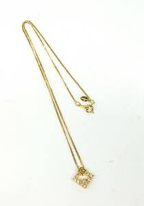 GIVENCHY ジバンシィ ★ 美品！ Gロゴ ストーン ゴールドカラー ネックレス レディース アクセサリー