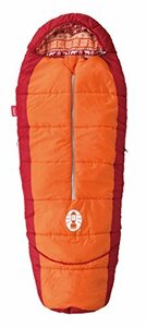 コールマン(Coleman) 寝袋 キッズマミーアジャスタブル C4 使用可能温度4度 マミー型 オレンジ 200002