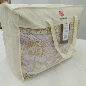 新品　未使用　超長綿100％生地　羽毛布団　西川　掛けふとん　シングル　二層式　ホワイトマザーグースダウン93％　1.2ｋｇ　抗菌防臭加工