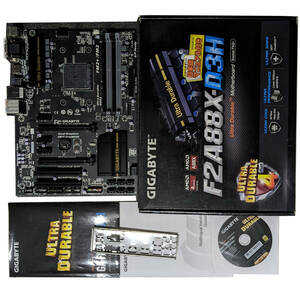 【中古】GIGABYTE GA-F2A88X-D3H SocketFM2+ + Win10Homeデジタルライセンス