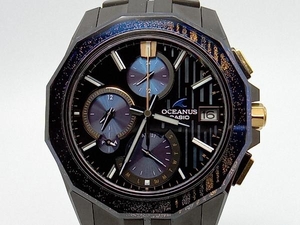 【世界限定250本】CASIO OCEANUS MANTA OCW-S6000MB-1AJR 蒔きぼかし金瀧文 オシアナス マンタ 電波ソーラー チタン ベルト長さ:約20.5cm