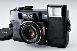 ★研究用★Konica C35 38mm F2.8 ブラック コニカ★キレのある描写が魅力のコンパクトフィルムカメラ！★#553
