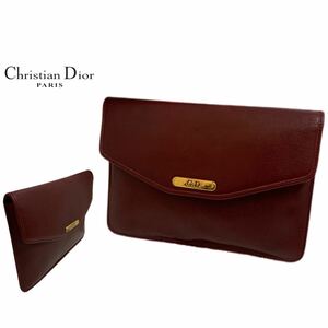 OLD Dior Christian Dior PARIS VINTAGE クリスチャン ディオール パリス ヴィンテージ MADE IN FRANCE CDレザークラッチバッグ アーカイブ