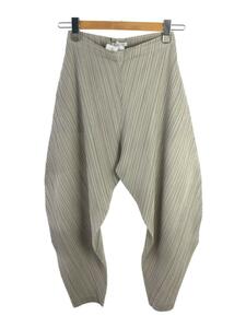 PLEATS PLEASE ISSEY MIYAKE◆ボトム/5/ポリエステル/GRY/無地/PP28JF383/5