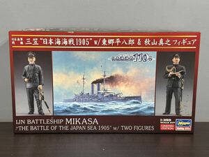 未組立品 ハセガワ 1/350 日本海軍 戦艦 三笠 日本海海戦 1905 w/東郷平八郎&秋山真之 フィギュア プラモデル