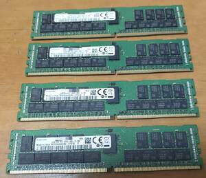 ★ジャンク★メモリ SAMSUNG 32GB M393A4K40CB2-CTD7Q DDR4-2666 ECC RDIMM 2Rx4 PC4-21300V-R CL19 サーバーメモリ 4枚セット