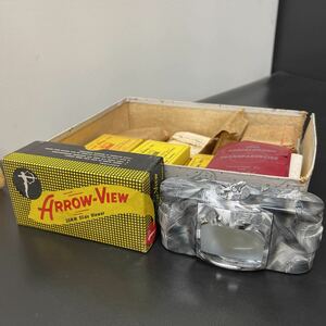 ベークライト アロービュー 35mm オリジナルボックス 1950年代 マーブルイルミネーション スライドビューア 箱付き 拡大鏡 現状品