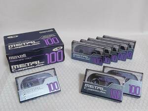 未開封+廃盤品＋輸送箱　日立マクセル　maxell　METAL Capsule 100 ×8点　METAL POSITION TYPE Ⅳ　カセットテープ 