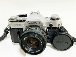 【RE-8】シャッターOK☆Canon キャノン 一眼レフフィルムカメラ AE-1 +レンズ:FD 50mm 1:1.8 No.2660853/ヤマト60s