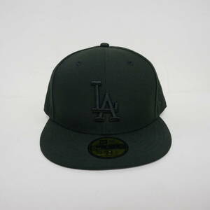 【1円】試着 国内正規 NEW ERA ニューエラ MLB メジャーリーグ ロサンゼルス ドジャース LA 59FIFTY ベースボールキャップ 黒 7 1/2 59.6