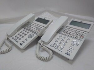 中古 ビジネスホン 電話機 PLATIAⅡ(PT1000Ⅱ)【saxa（サクサ） TD820(W)】2台セット 動作品(3)