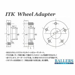 ダッジ Dodge 全車適合 70mm 71mm 72mm 73mm 74mm 75mm 76mm 77mm 78mm 79mm オーダーメイド ホイールスペーサー ITKホイールアダプタ