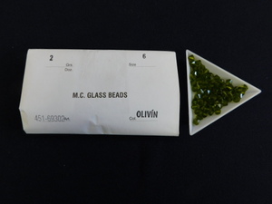 2821△未使用 チェコビーズ M.C.GLASS BEADS OLIVIN オリヴィン SUPERIOR CRYSTAL