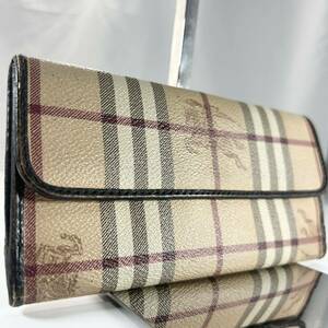 1円〜 BURBERRY バーバリー　長財布　ノバチェック　レザー ロゴ レディース メンズ ホースロゴ　シャドー　ロングウォレット 