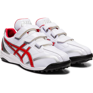 asics アシックス 23.5cm 野球 ベースボール トレーニングシューズ NEOREVIVE TR 2 1123A015 ホワイト/レッド [管理:1400001352]