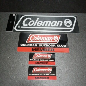 ● Coleman「オフィシャルステッカー L／1枚・アウトドアクラブステッカー／3枚」コールマン　シール　ステッカー