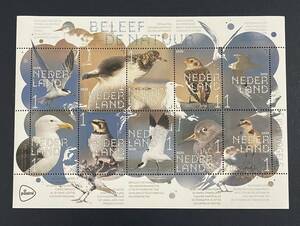 オランダ　絶滅危惧種の鳥　10面シート1種完　未使用　NH