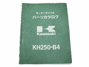 KH250 パーツリスト カワサキ 正規 中古 バイク 整備書 B4 5希少な当時物 一点物 ケッチ 車検 パーツカタログ 整備書