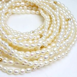 ＊本真珠10連ネックレス＊a 約87.6g 約45.5cm パール pearl necklace jewelry silver CE0/CE0