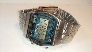 ★大特価！新品電池交換済み！★ SEIKO ALBA/セイコーアルバ デジタル腕時計/V749-5140/昭和レトロ デジタル腕時計