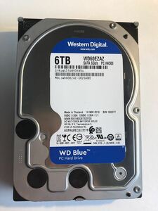⑥Western Digital/ウエスタンデジタル　3.5インチ　SATA　HDD　ハードディスクWD60EZAZ　 6TB　 