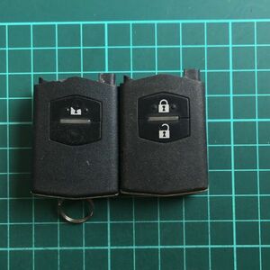 MZ 2945 2個 マツダ 純正 キーレス スマートキー デミオ アクセラ プレマシー MPV アテンザ 等ジャックナイフ 2ボタン