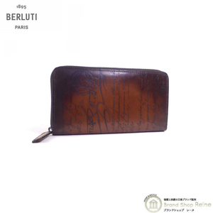 ベルルッティ （Berluti） カリグラフィ ヴェネチアレザー ITAUBA ラウンドファスナー 長財布 TOBACCO（新品）