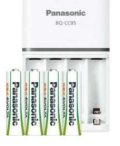 Panasonic K-KJ85MLE40 AA Rechargeable Evolta Rapid Charger Set with 4 battries