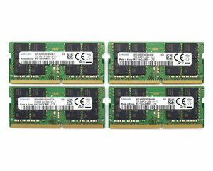 ◇Samsung 32GBx4枚セット128GB分 PC4-2666V-U DDR4 SODIMM 小型ワークステーション/Mini PC/ノートPC等対応