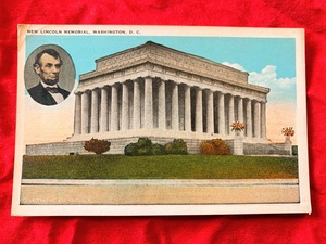 7085/米国Antique絵葉書 ワシントン.D.C リンカーン記念堂 アメリカ ポストカード