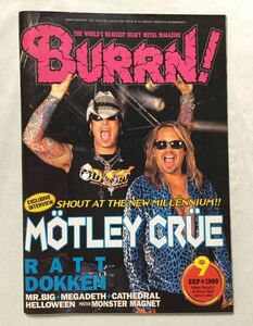 Burrn 1999年9月号 MOTLEY CRUE RATT DOKKEN MR.BIG HELLOWEEN TNT GAMMA RAY CATHEDRAL MEGADETH