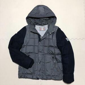 ★ 最高級 MONCLER GAMME BLEU モンクレール ガム ブルー イタリア製 ウールxナイロン ダウンジャケット 2