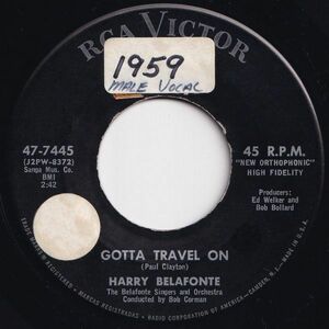 Harry Belafonte Gotta Travel On / Tarrytown RCA Victor US 47-7445 203007 LATIN ラテン レコード 7インチ 45