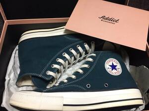 美品 CONVERSE ADDICT CHUCK TAYLOR CANVAS HI DEEPTEAL ディープティール US9.5 28cm コンバース アディクト チャックテイラー